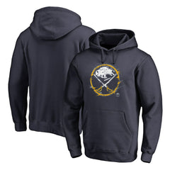 NHL Buffalo Sabres Splatter Logo Pullover Hoodie - Navy