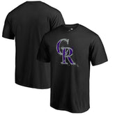 Colorado Rockies Splatter Logo T-Shirt - Black T-shirts