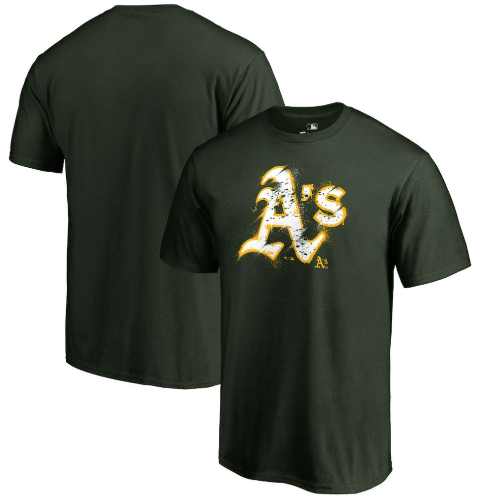 Athletics Splatter Logo T-Shirt - Green T-shirts