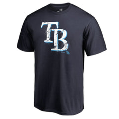 Tampa Bay Rays Splatter Logo T-Shirt - Navy T-shirts