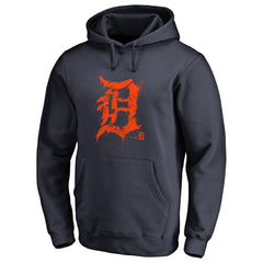 Detroit Tigers Splatter Logo Pullover Hoodie - Navy Hoodies