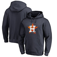 Houston Astros Splatter Logo Pullover Hoodie - Navy Hoodies