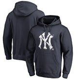 New York Yankees Splatter Logo Pullover Hoodie - Navy Hoodies