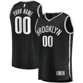 Brooklyn Nets Fast Break Custom Replica Jersey Black Icon Edition