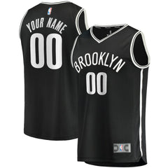 Brooklyn Nets Fast Break Custom Replica Jersey Black Icon Edition