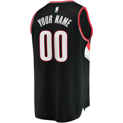 Portland Trail Blazers Fast Break Custom Replica Jersey Black Icon Edition