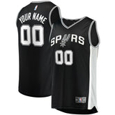 NBA San Antonio Spurs Fast Break Custom Replica Jersey Black - Icon Edition