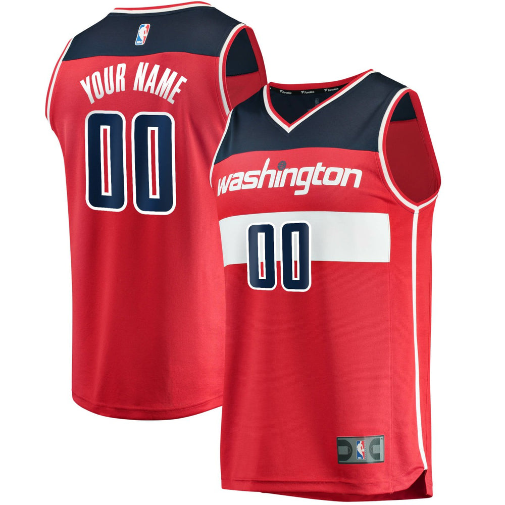NBA Washington Wizards Fast Break Custom Replica Jersey Red - Icon Edition