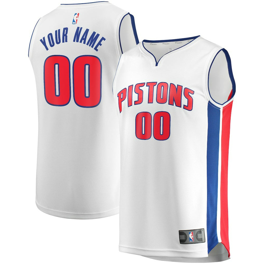 NBA Detroit Pistons Fast Break Custom Replica Jersey White sale - Association Edition