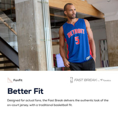 NBA Detroit Pistons Fast Break Custom Replica Jersey White sale - Association Edition
