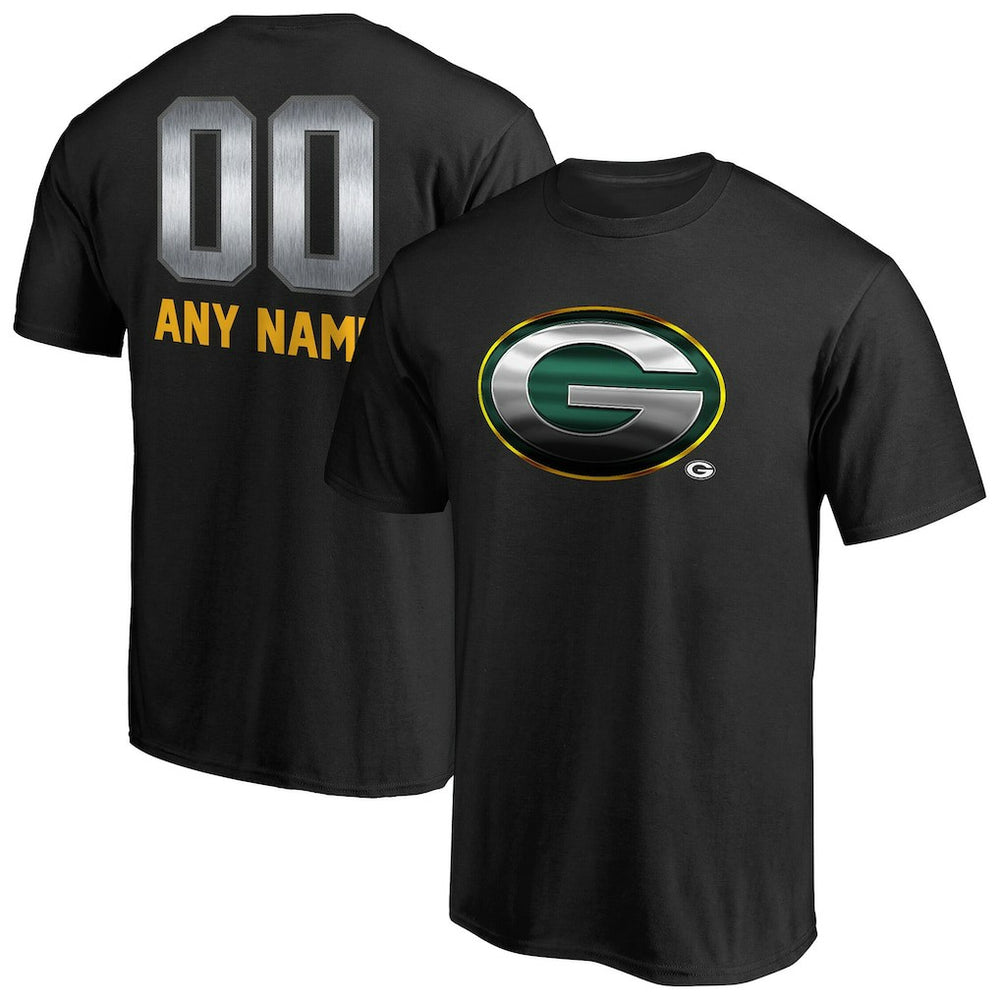 Green Bay Packers Personalized Midnight Mascot T-Shirt Black