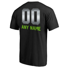 Seattle Seahawks Personalized Midnight Mascot T-Shirt Black
