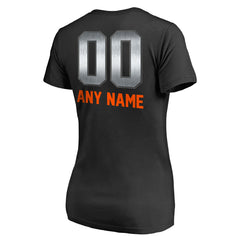 Denver Broncos Women's Personalized Midnight Mascot T-Shirt Black