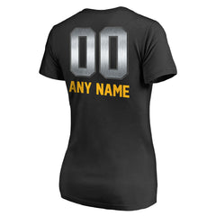 Green Bay Packers Women's Personalized Midnight Mascot T-Shirt Black