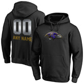 Baltimore Ravens Personalized Midnight Mascot Pullover Hoodie Black