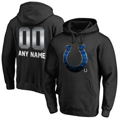 Indianapolis Colts Personalized Midnight Mascot Pullover Hoodie Black