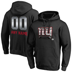 New York Giants Personalized Midnight Mascot Pullover Hoodie Black
