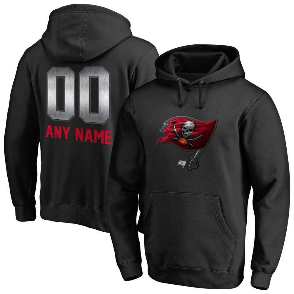 Tampa Bay Buccaneers Personalized Midnight Mascot Pullover Hoodie Black