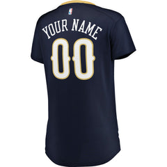 NBA New Orleans Pelicans Women's Fast Break Custom Jersey Navy - Icon Edition