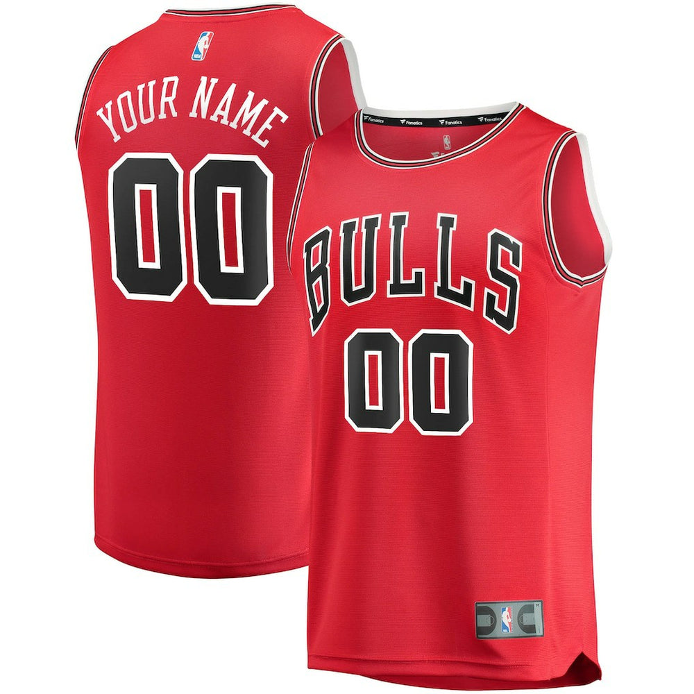 NBA Chicago Bulls Youth Fast Break Custom Replica Jersey Red sale - Icon Edition