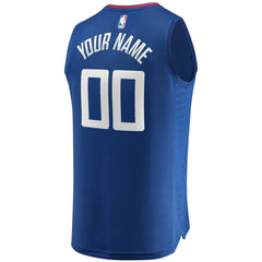 NBA LA Clippers Youth Fast Break Custom Replica Jersey Royal - Icon Edition