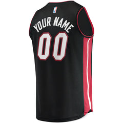 NBA Miami Heat Youth Fast Break Custom Replica Jersey Black - Icon Edition