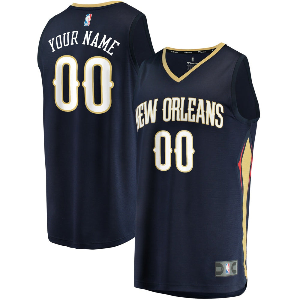 NBA New Orleans Pelicans Youth Fast Break Custom Jersey - Navy - Icon Edition
