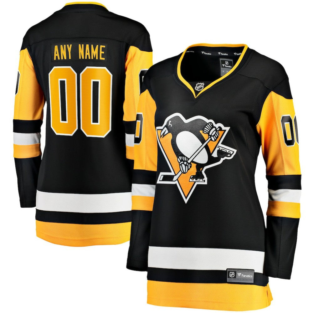 NHL Pittsburgh Penguins Fanatics Women's Home Breakaway Custom Jersey - Black