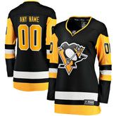NHL,Custom Pittsburgh Penguins Fanatics Women's Home Breakaway Custom Jersey - Black
