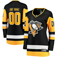 NHL Pittsburgh Penguins Fanatics Women's Home Breakaway Custom Jersey - Black