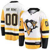 NHL,Custom Pittsburgh Penguins Fanatics Away Breakaway Custom Jersey - White