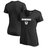 Las Vegas Raiders Women's Vintage Team Lockup V-Neck T-Shirt Black