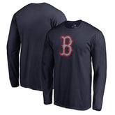 Boston Red Sox Static Logo Long Sleeve T-Shirt - Navy T-shirts