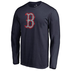 Boston Red Sox Static Logo Long Sleeve T-Shirt - Navy T-shirts