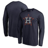 Houston Astros Static Logo Long Sleeve T-Shirt - Navy T-shirts