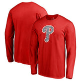 Philadelphia Phillies Static Logo Long Sleeve T-Shirt - Red T-shirts