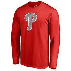 Philadelphia Phillies Static Logo Long Sleeve T-Shirt - Red T-shirts