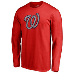 Washington Nationals Static Logo Long Sleeve T-Shirt - Red T-shirts