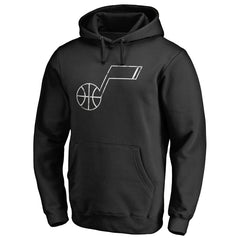 Utah Jazz Marble Logo Pullover Hoodie Black