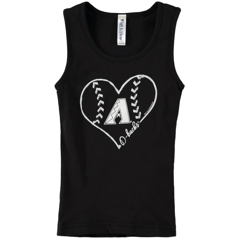 Arizona Diamondbacks Soft as a Grape Youth Cotton Tank Top - Black Tanks