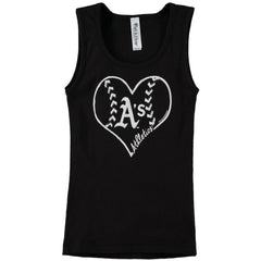 Athletics Soft as a Grape Youth Cotton Tank Top - Black Tanks
