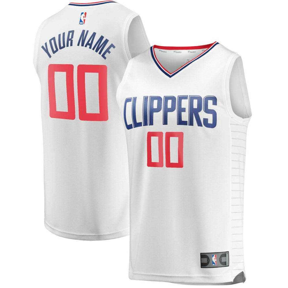 NBA LA Clippers Youth Fast Break Custom Replica Jersey White - Association Edition