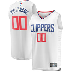 NBA LA Clippers Youth Fast Break Custom Replica Jersey White - Association Edition