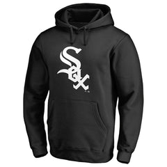Chicago White Sox Official Wordmark Fitted Pullover Hoodie - Black Hoodies