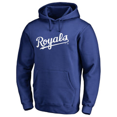 Kansas City Royals Official Wordmark Fitted Pullover Hoodie - Royal Hoodies