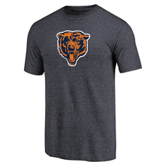 Chicago Bears Throwback Logo Tri-Blend T-Shirt Navy