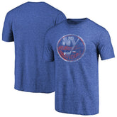 NHL New York Islanders Throwback Vintage Logo Tri-Blend T-Shirt - Royal