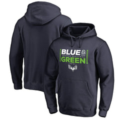 Seattle Seahawks Alternate Team Logo Gear Blue & Green Pullover Hoodie College Navy
