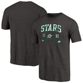 NHL Dallas Stars Vintage Collection Line Shift Tri-Blend T-Shirt - Black
