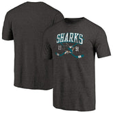 NHL San Jose Sharks Vintage Collection Line Shift Tri-Blend T-Shirt - Black